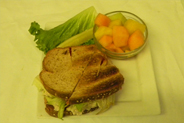 Tuna Salad on Wheat with Fresh Fruit